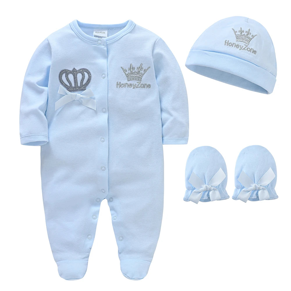 4PCS/lot White Baby Clothes Set Boys Roupa De Bebes Baby Girls Clothing Plain Baby Clothing Sets Rompers Newborn Cotton 0-9M