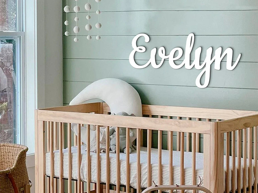 Customized Name Sign Nursery Wooden Baby Name Sign Personalized Baby Home Room Birthday Wedding Nursery Wall Decor