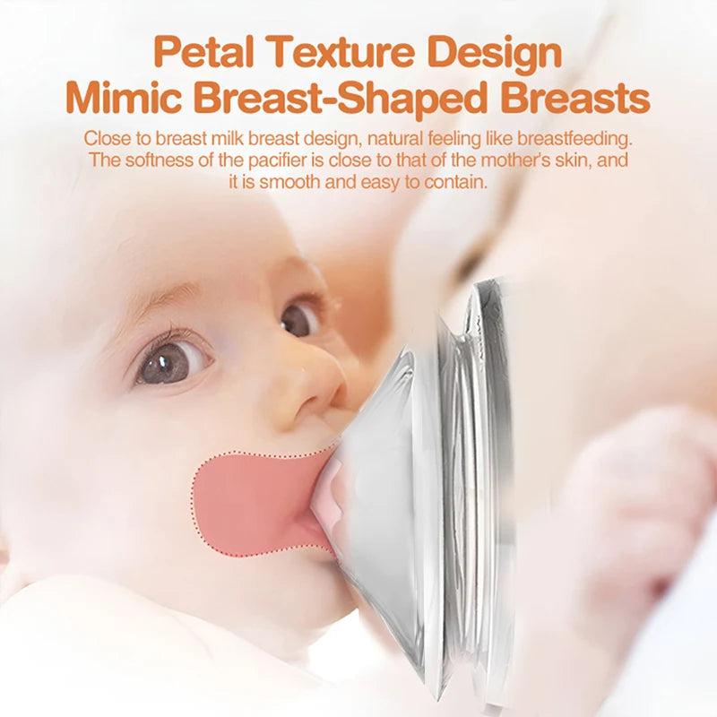 MAMIJOY Baby Pacifier 4PCS PP Round Head Cross Hole Food Grade Silicone For 0-6 Month Newborn Pacifier Baby Nipple BPAFREE BY05