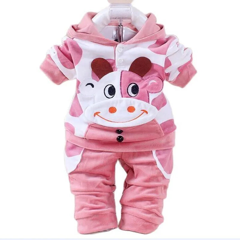 Newborn Clothes Autumn Winter Baby Boy Clothes Sets Children Clothing Sets Kids Girls Sport  T-shirt+PantsKeep warm Outfit Suit