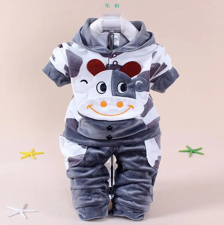 Newborn Clothes Autumn Winter Baby Boy Clothes Sets Children Clothing Sets Kids Girls Sport  T-shirt+PantsKeep warm Outfit Suit