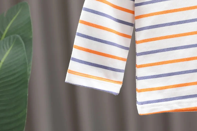 0-4 years old autumn new fashion cute car baby suit boys and girls long-sleeved striped three-piece children's sports suit