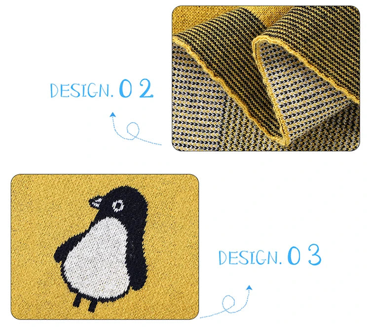 Newborn Baby Blanket Cotton Plaid Knit Toddler Boy Girl Stroller Wrap Swaddle Infant Bed Sleeping Covers Cute Penguin Soft Quilt