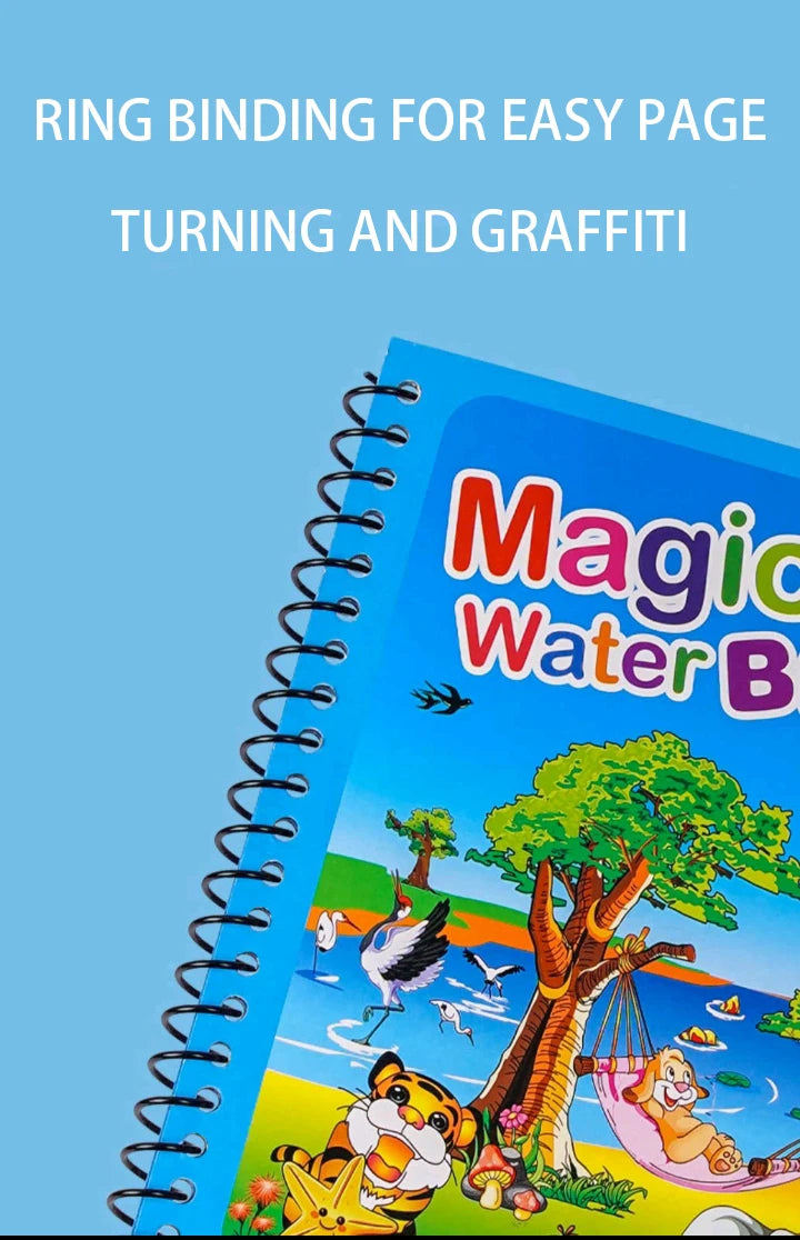 Montessori Toys Reusable Coloring Book Magic Water Painting Book Magic Book Children's Sensory Learning Early Education Toys