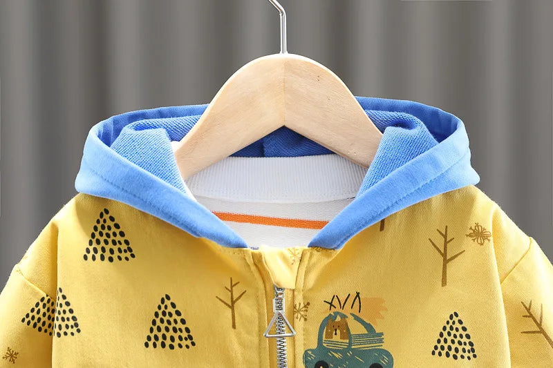 0-4 years old autumn new fashion cute car baby suit boys and girls long-sleeved striped three-piece children's sports suit