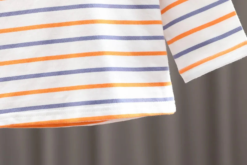 0-4 years old autumn new fashion cute car baby suit boys and girls long-sleeved striped three-piece children's sports suit