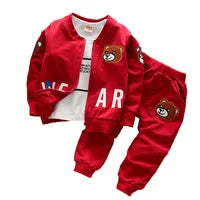 2023 Winter Baby Clothes Sets Autumn Cotton Thick Warm Suit Hooded Sweater Cartoon Cute Three-Piece Baby Girls Boy Fleece Outfit