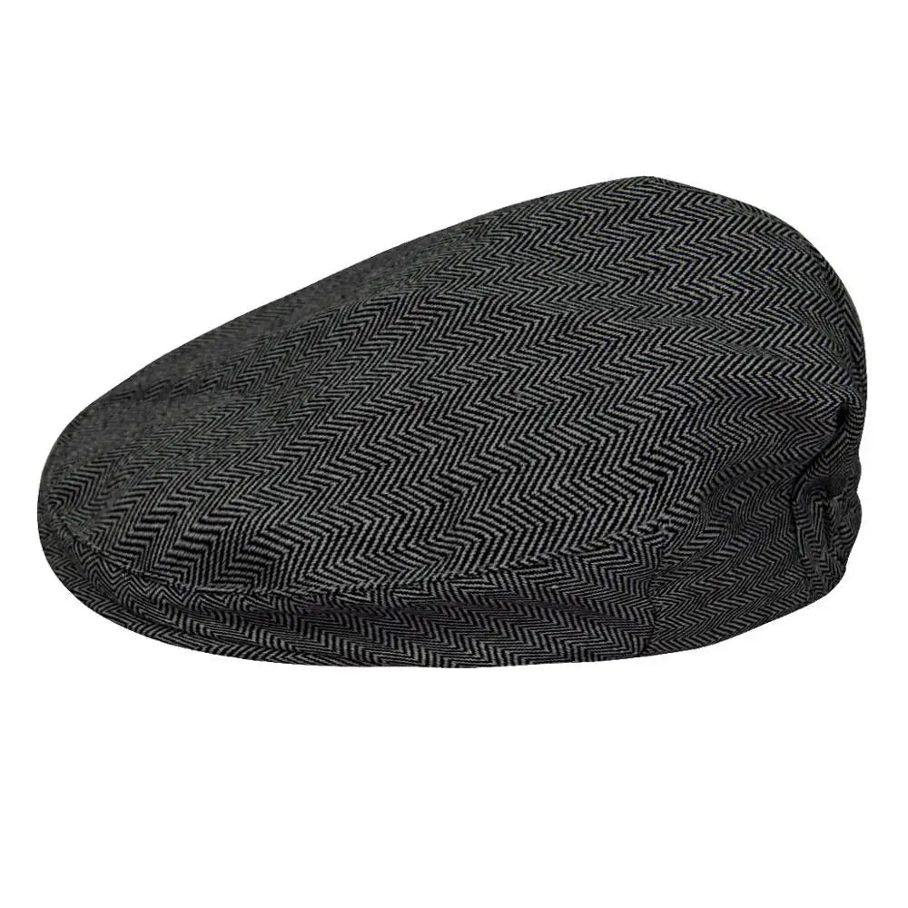 Baby Boy Hat Toddler Golf Cap Newborn Baptism Herringbone Flag Headgear Kids Gentleman Wedding Cotton Soft Lining Accessories