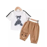 2023 Winter Baby Clothes Sets Autumn Cotton Thick Warm Suit Hooded Sweater Cartoon Cute Three-Piece Baby Girls Boy Fleece Outfit