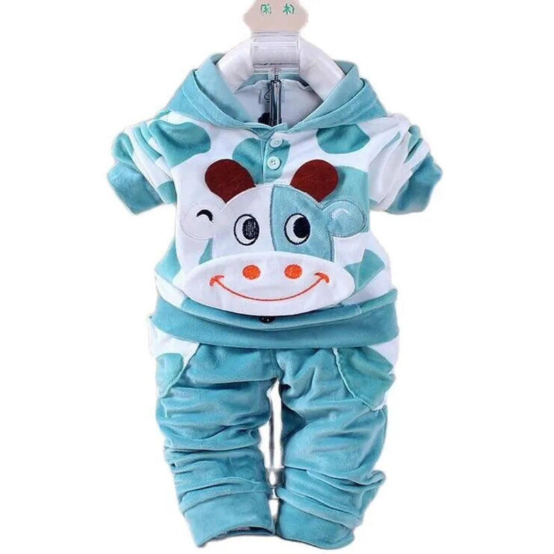 Newborn Clothes Autumn Winter Baby Boy Clothes Sets Children Clothing Sets Kids Girls Sport  T-shirt+PantsKeep warm Outfit Suit