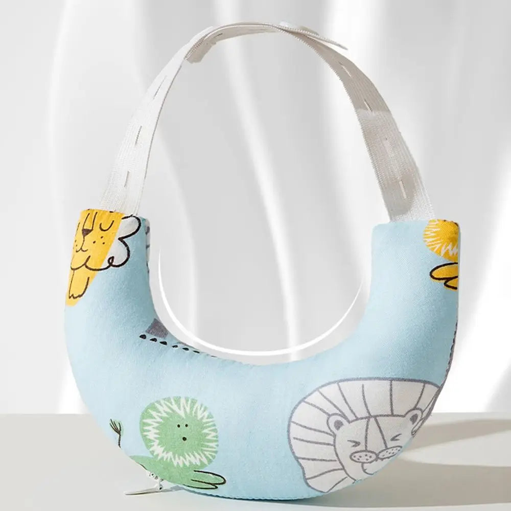Cotton Baby Neck Support Pillow Curved Design Removable Pillowcase Baby Sleeping Pillow Soft Touch Hidden Zipper