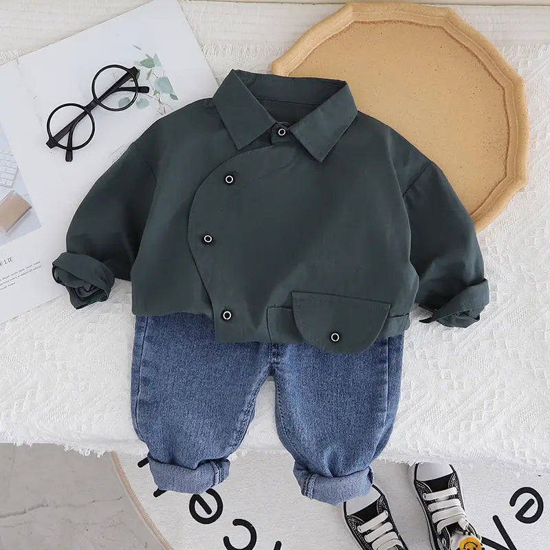 0-6 Yrs Boys Autumn Clothing Set 2026 New Baby Casual Fashion Handsome Children's Boy Spring Autumn 2pcs Outfit Clothes