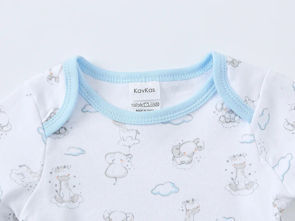 100% Cotton Newborn Autumn & Winter Long-sleeved Rompers Set 0-12M Baby Clothes Set Bodysuits One-Pieces Winter Baby Clothes