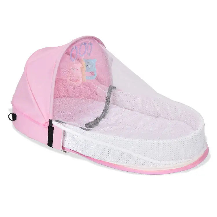 Portable Folding Anti-Crush Baby Bed Mid-Size Crib for Newborns Isolation Bionic Travel Baby Bed