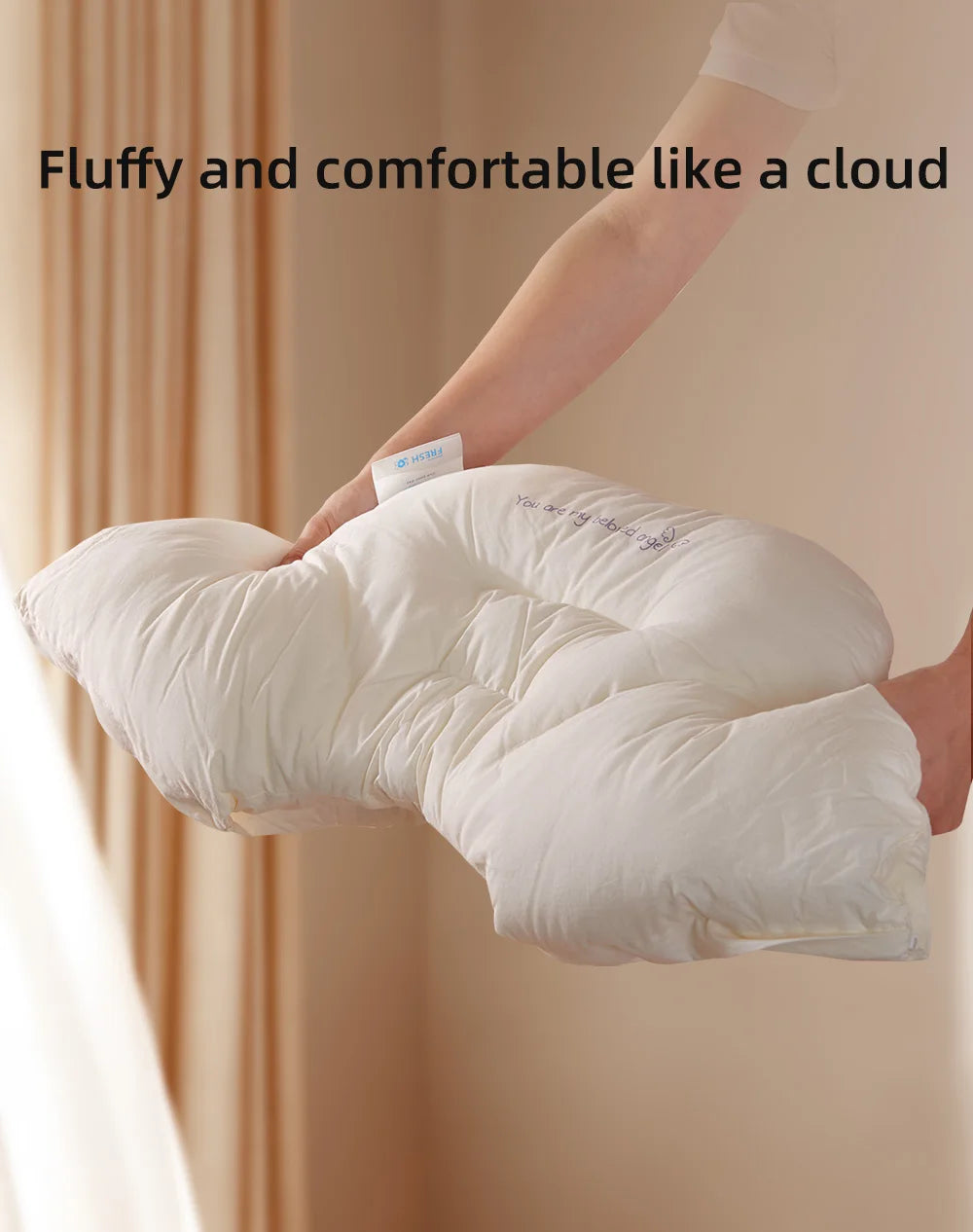 Sunveno Kids Pillows Removable Surround-Style Children Sleep Pillow Cuddle Cushion Soothing Pillow for 2-6 Years