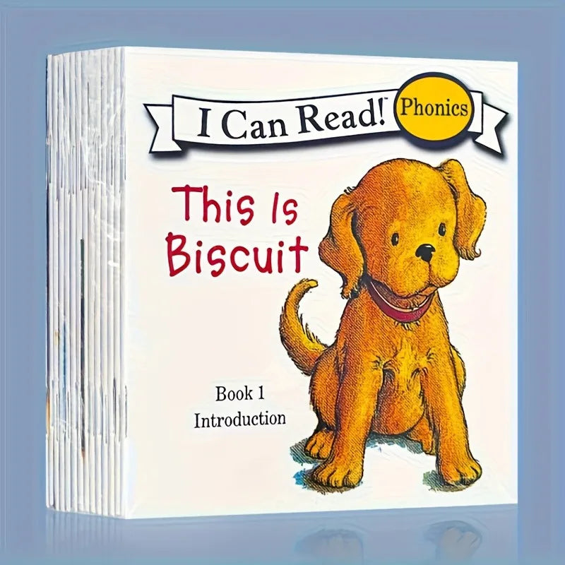 Phonics Readers 12-Book Set,Biscuit The Dog Children's Books for Early Learning, English Beginner Reading Collection,Sekx Tablet