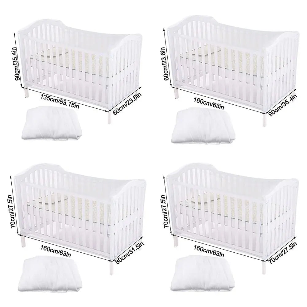 Mosquito Crib Mosquito Net Washable Foldable Baby Cot Cover Breathable Full-face Stroller Safety Tent for Holidays Travel Summer