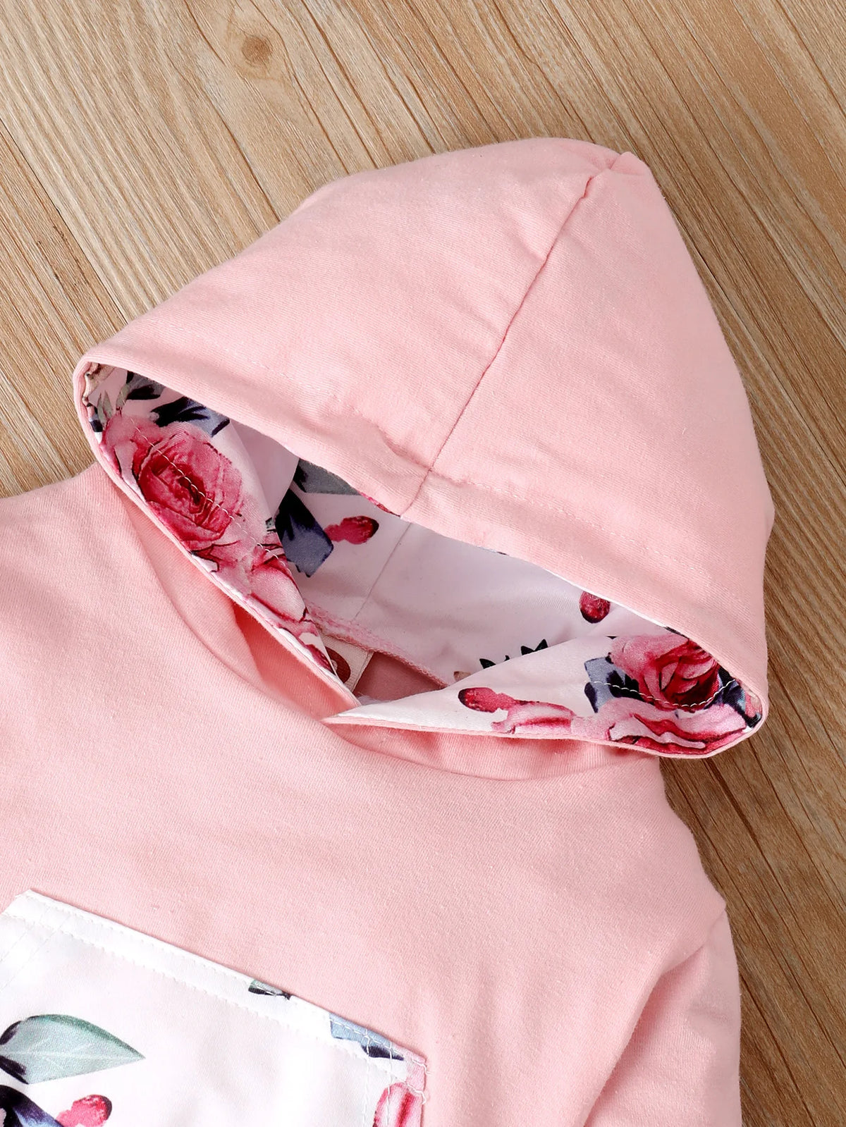 0-18 Months Toddler Baby Girl 3PCS Hooded Clothes Set Flowers Print Long Sleeve Top+Pant+Bowknot Headband Fashion Autumn Outfit
