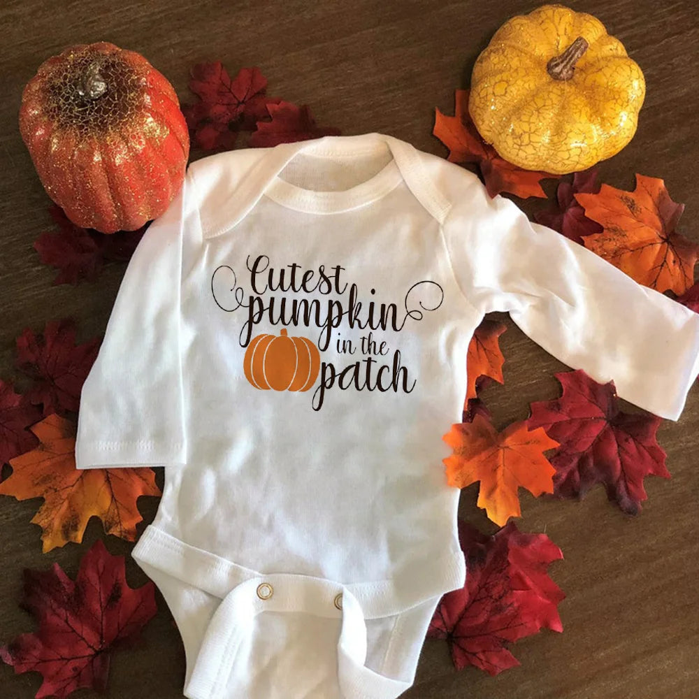 Newborn Baby Girl Pumpkin Bodysuit Halloween Outfit Party Princess Baby Clothing Baby Girl First Halloween Party Gifts 0-24M