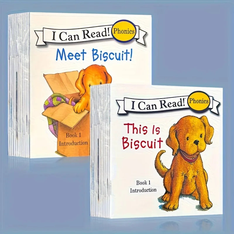 Phonics Readers 12-Book Set,Biscuit The Dog Children's Books for Early Learning, English Beginner Reading Collection,Sekx Tablet