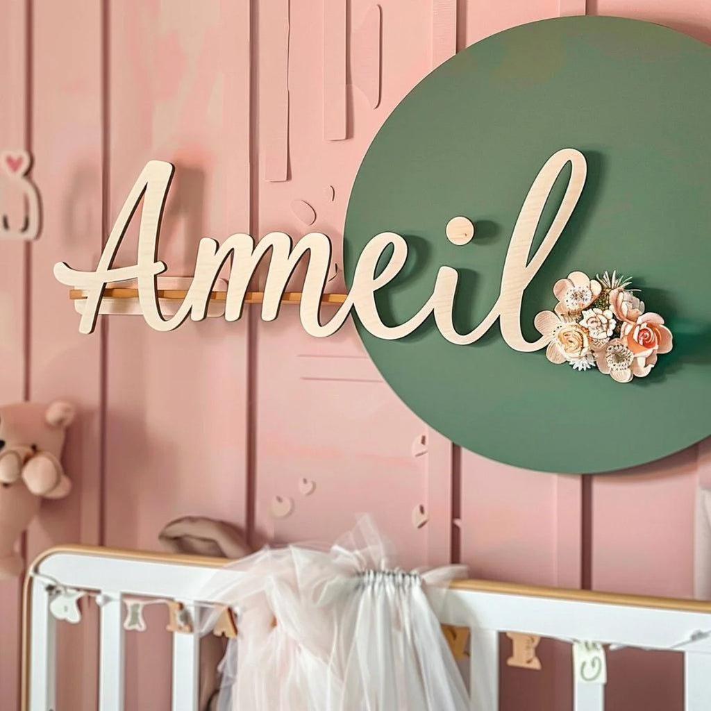 Customized Name Sign Nursery Wooden Baby Name Sign Personalized Baby Home Room Birthday Wedding Nursery Wall Decor