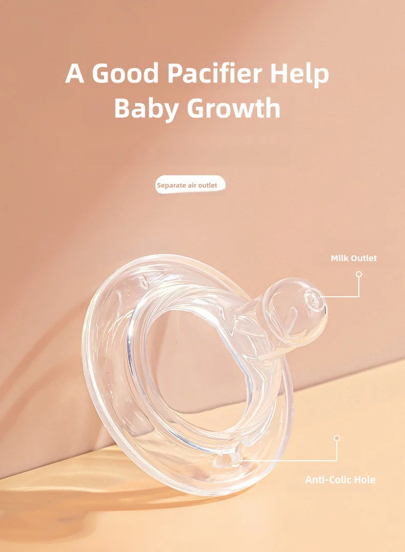 5cm Baby Silicone Wide Mouth Nipples Pacifier 100% Bpa Free Liquid Silicone Wide Neck Bottle Nipple Pacifiers Anti-Colic Hole