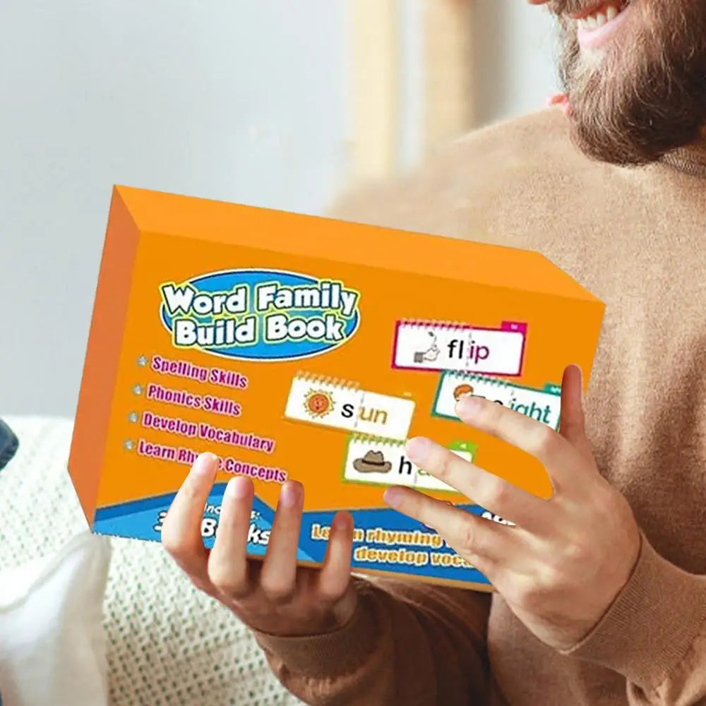 Reading Cards 30 Read and Rhyme FlipBooks Word Family Build Books Flash Cards kindergarten Vocabulary Educational Reading Game