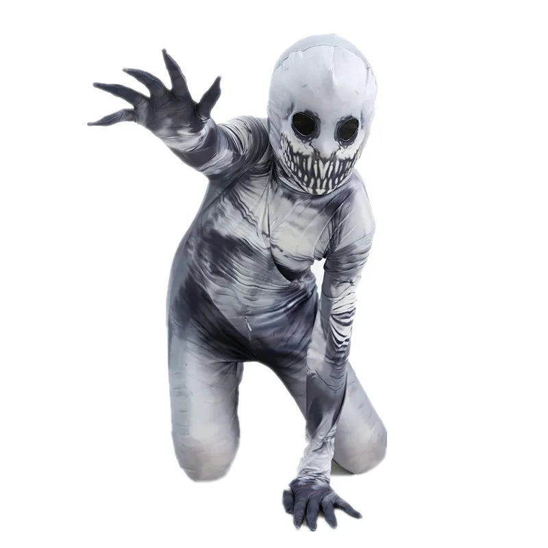 Children Horror Onesie Halloween Printed Zipper Costume Kids Party Performance Costume Dress Up Carnival