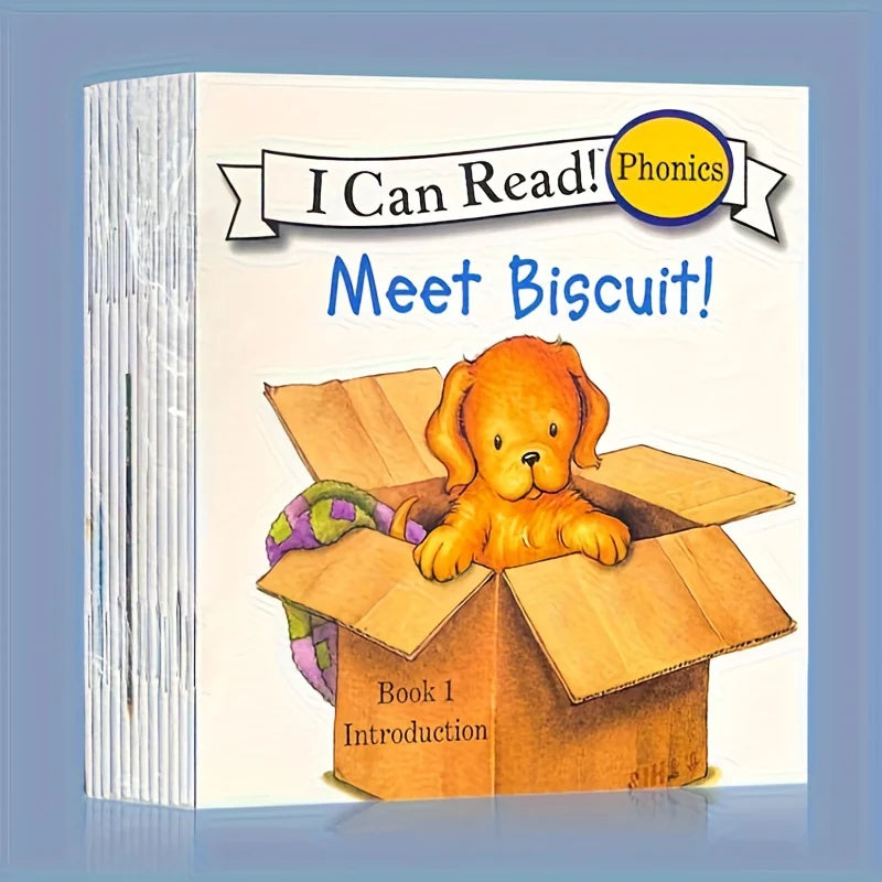 Phonics Readers 12-Book Set,Biscuit The Dog Children's Books for Early Learning, English Beginner Reading Collection,Sekx Tablet