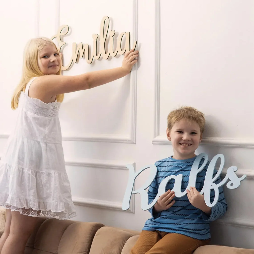 Customized Name Sign Nursery Wooden Baby Name Sign Personalized Baby Home Room Birthday Wedding Nursery Wall Decor