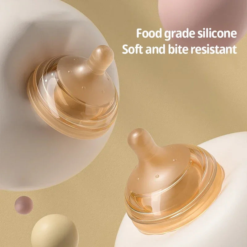 160ML/ 240ml Glass Milk Bottle for Newborn Babies Feeding Bottle Anti-Choke Baby Bottle Infant BPA Free 0-1Y