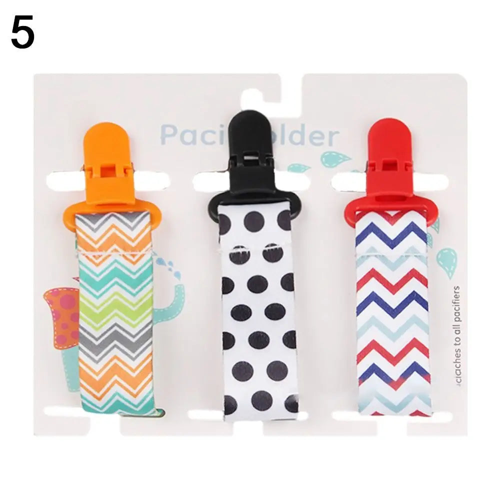 3 Sets of Dummy Pacifier Clips Baby Care Nipple Holder Baby Pacifier Chain Brackets Carrying Pacifier Brackets Gifts