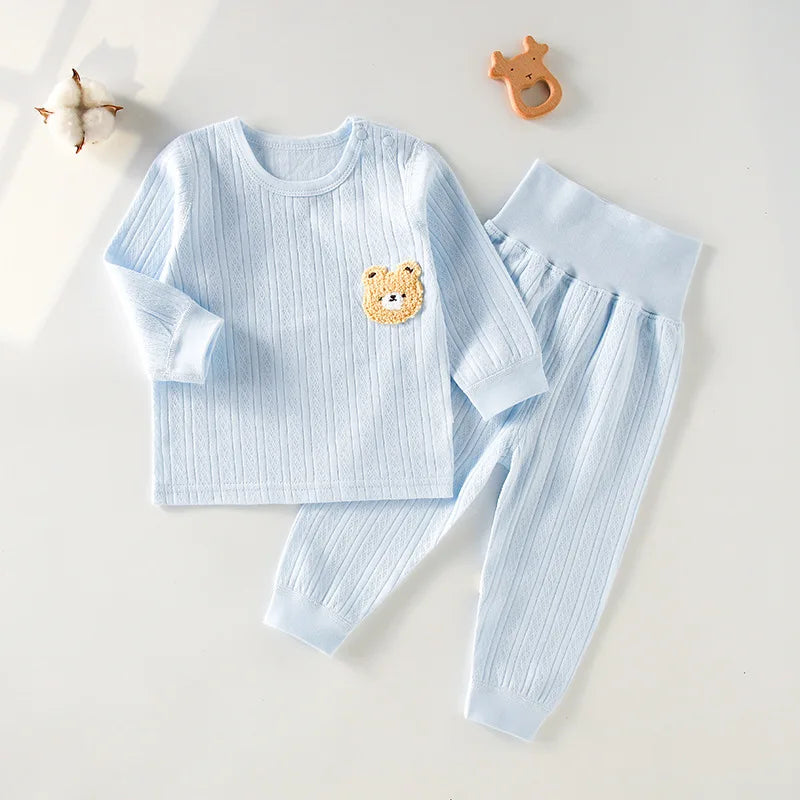 Children's 2-Piece Set Of Cotton Underwear Boneless A Baby Long-Sleeved Trousers Clothes Baby Clothing Homewear Pajamas Set