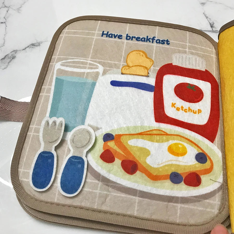 Early Education English Interactive Cognitive Cloth Books Baby Learning Books Baby Soft Books Children's Toys