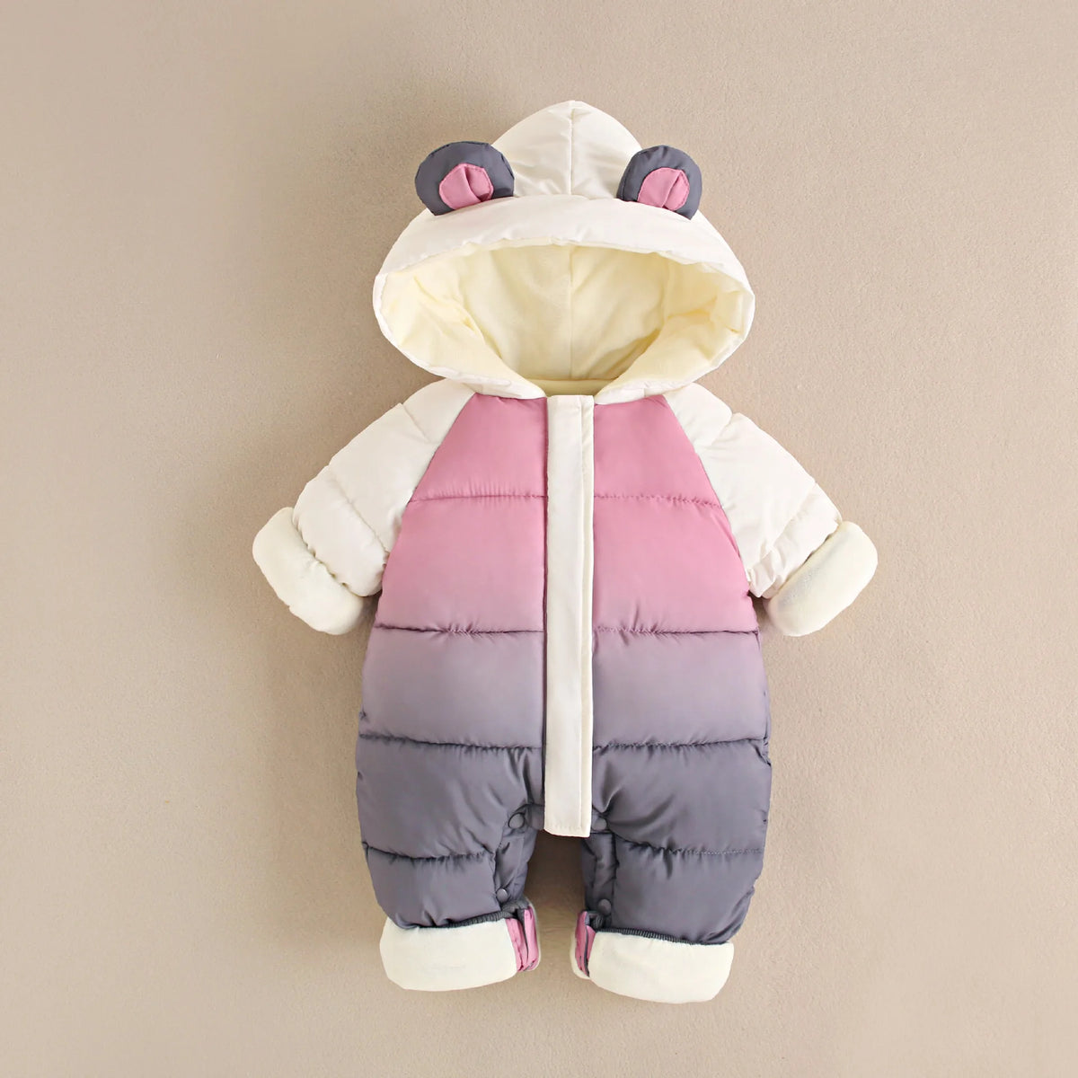 Newborn Clothes  Winter Cozy Winter Jumpsuit for Newborns, Warm Snug-Fit Romper with Hood, Soft Active Play Wear for Babies