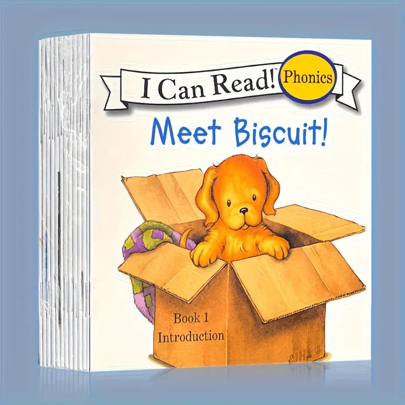 Phonics Readers 12-Book Set,Biscuit The Dog Children's Books for Early Learning, English Beginner Reading Collection,Sekx Tablet
