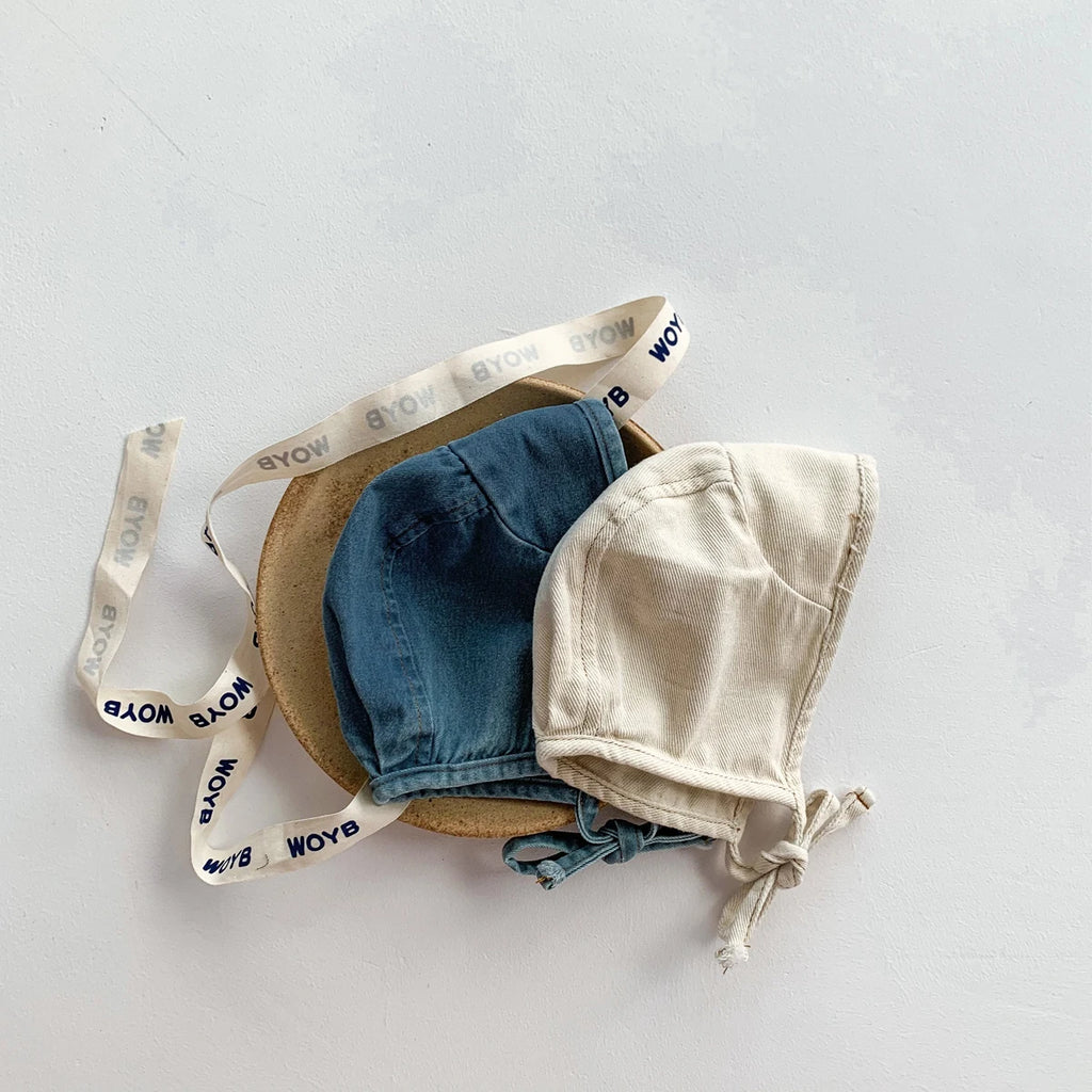 Baby Clothes Denim Sling Romper Infant Onesie Newborn One-piece 0-3 Years Old Complimentary Hat