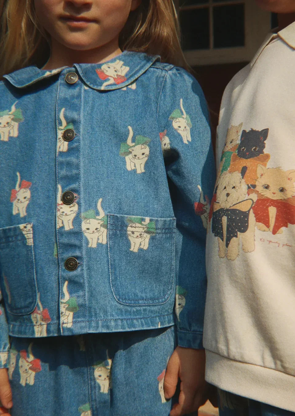 26 KS Toddler Girls Denim Overalls Boys Lemon Jacket Jeans Girl Cat Vest Dress Children Clothes Set Kids Fashion Outerwear Pants