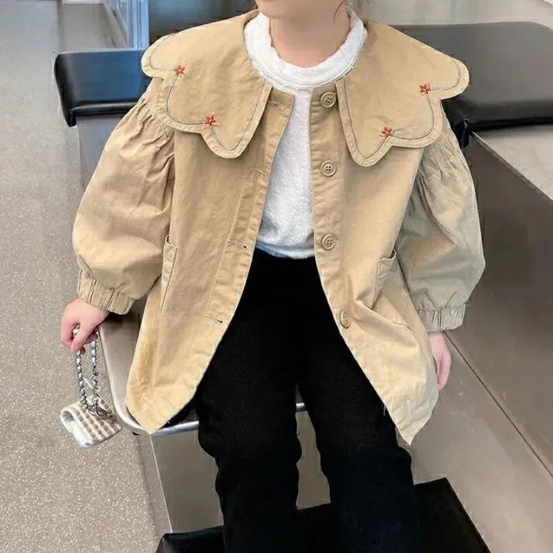 2-12 Years Girls' Coat Spring and Autumn New Style Korean Edition Children's Jacket Casual Windbreaker