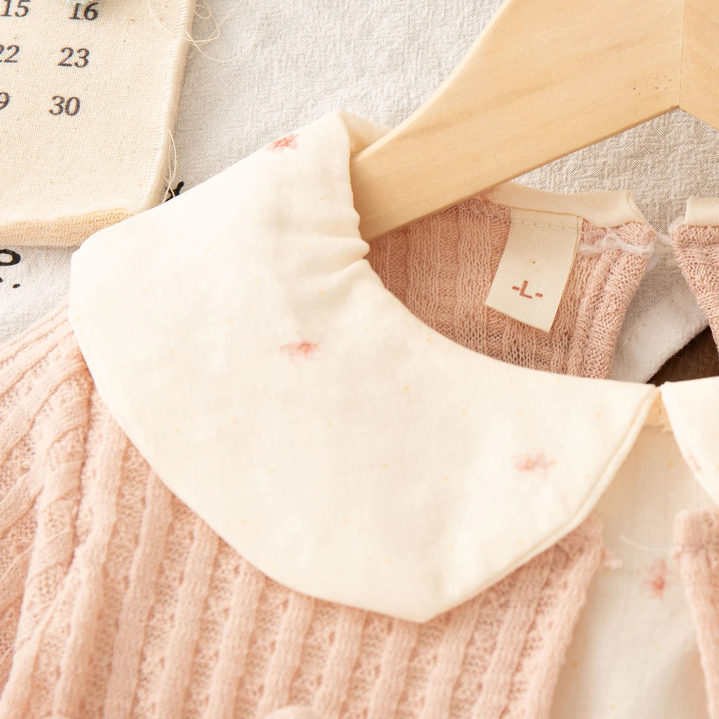 Autumn And Winter New Baby Girl Dress Sweet Bow, Imitation Cardigan Princess Dress Children'S Clothing (9 Months To 3 Years Old)