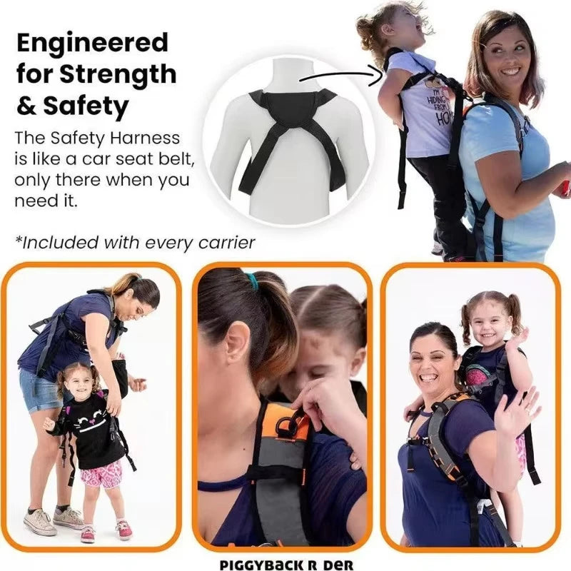 Ergonomic Baby Carrier with Standing Assist Footrest Outdoor Hiking Backpack Front Facing Carrier Infant Toddler Parent Hands