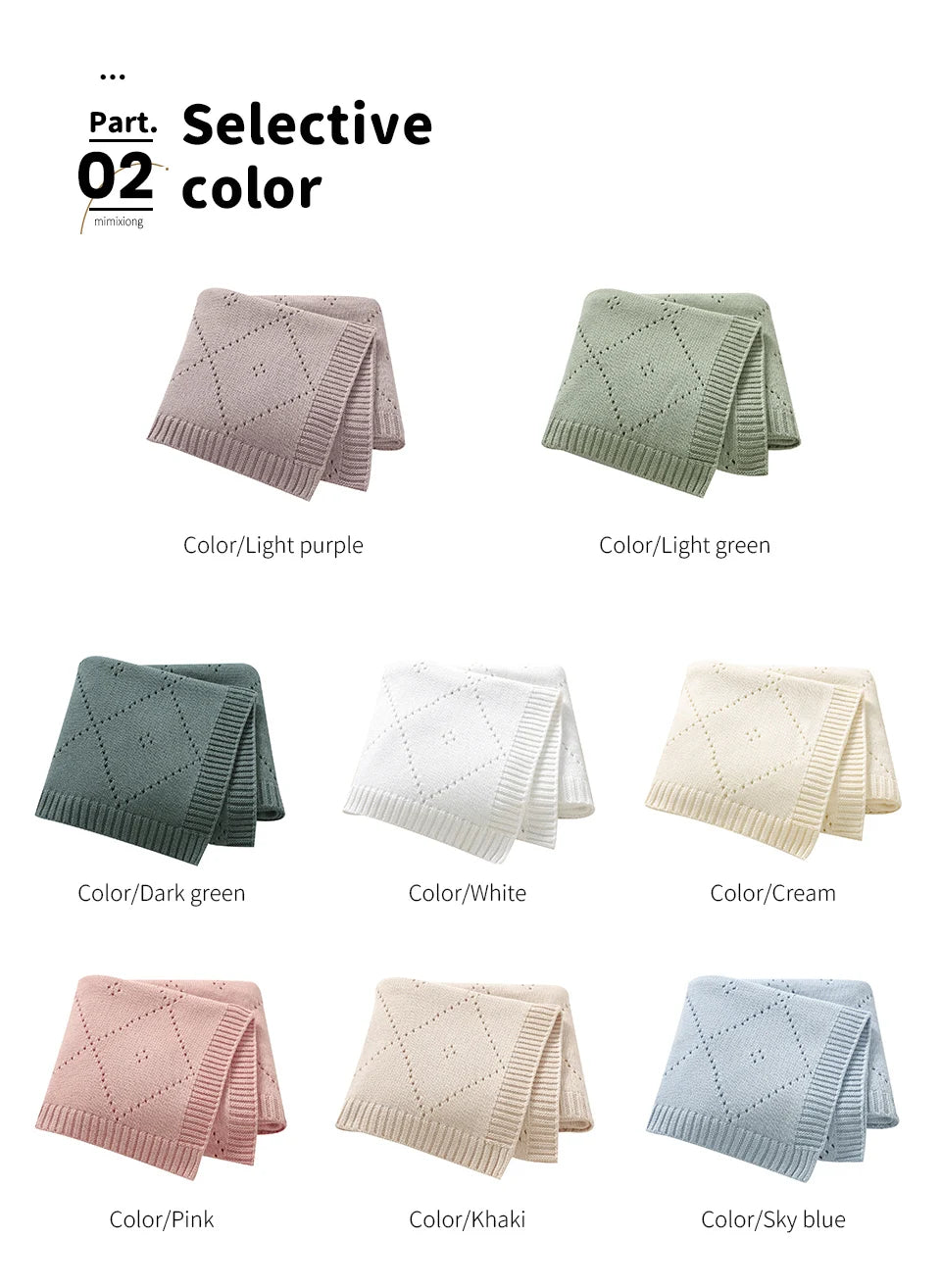 90*70cm Cotton Baby Blankets Knit Newborn Boys Girls Sleeping Covers Stuff for Stroller Bed Best Comfort Infant Toddler Cellular