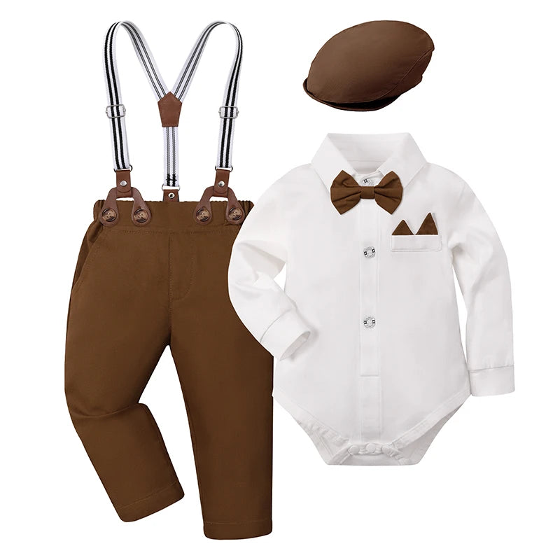 Baby Boy Clothes Christening Outfit Infant Baptism Easter Dedication White Suits Toddler Wedding Birthday Party Gift Set
