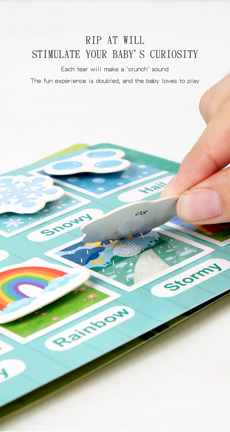 Montessori Baby Busy book My First Quiet Book Paste Early Learning Education Ty Children Toy Matching Game for Babies 2 3 Years
