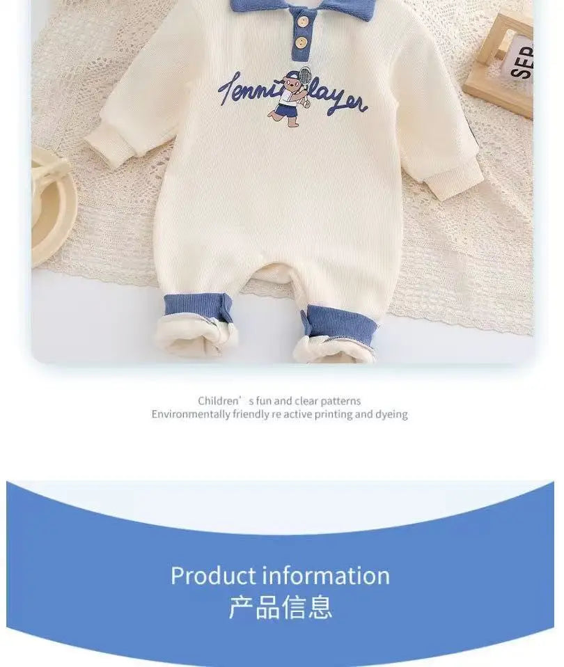 2025 Baby Clothes Boys Girls Babies Handsome Onesies Newborn Outing Outfit Birthday Super Cute Spring and Autumn Clothes Rompers