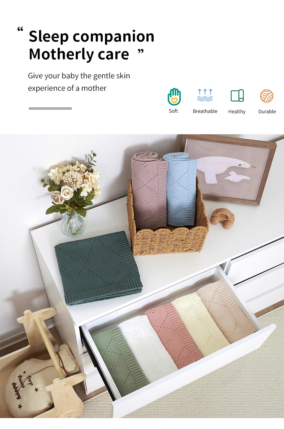 90*70cm Cotton Baby Blankets Knit Newborn Boys Girls Sleeping Covers Stuff for Stroller Bed Best Comfort Infant Toddler Cellular
