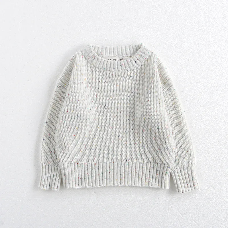 0-6Yrs Baby Boys Sweaters Spring Autumn Children Solid Color Basic Warm Knit Sweater Kids Girls Baby Pullover Sweaters Clothes