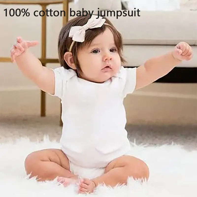 Newborn Baby Clothes "My Uncle Is Cooler Than Yours" Print Fashion Funny Short Sleeve Romper Cotton Infant Boy Girl Jumpsuits