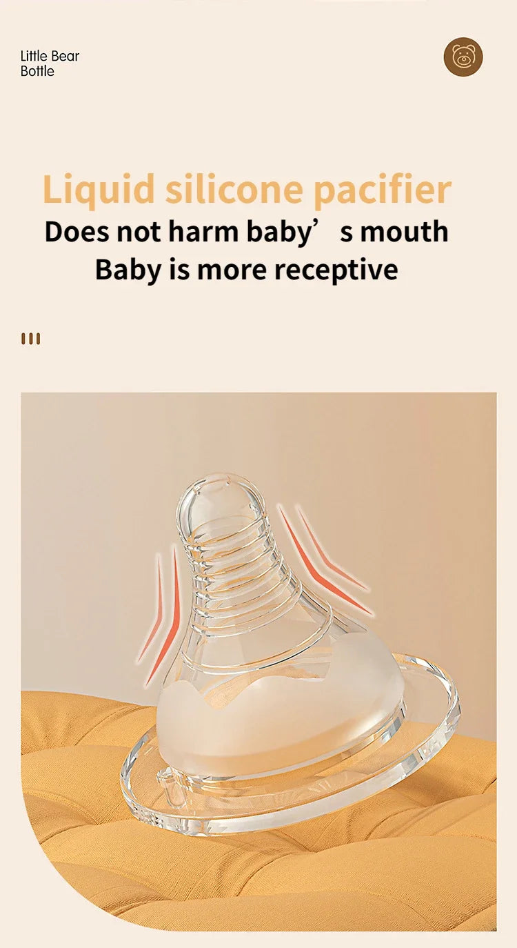 300ML Baby Bottle with Handle PP Bottle Water Cup Set Silicone Pacifier Large Capacity Bottle Multi-purpose Baby Feeding Supply