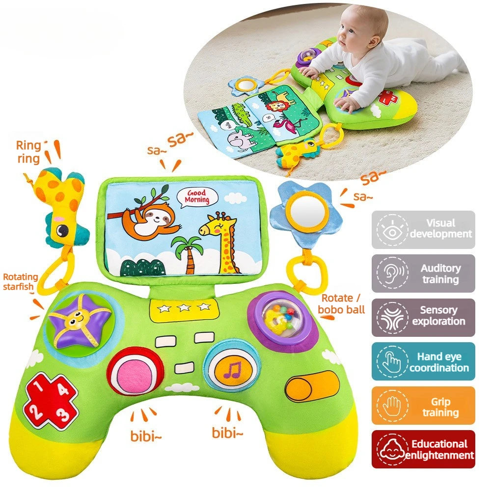 1Pc Soft U-shaped Baby Tummy Pillow, comfy head lifting training cushion, fun play mat and practical gift for newborns